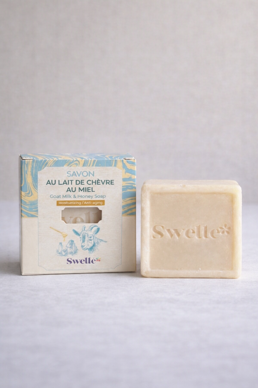 Swelle Goat Milk & Honey Soap – Natural Hydrating Bar for Face & Body