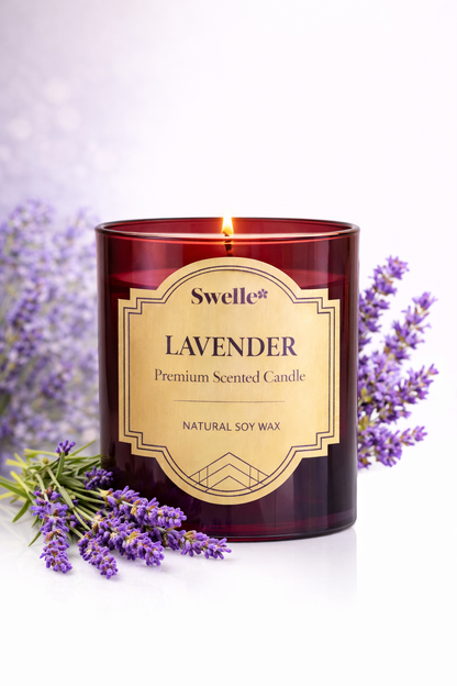 Swelle Lavender – Premium Scented Candle | Natural Soy Wax