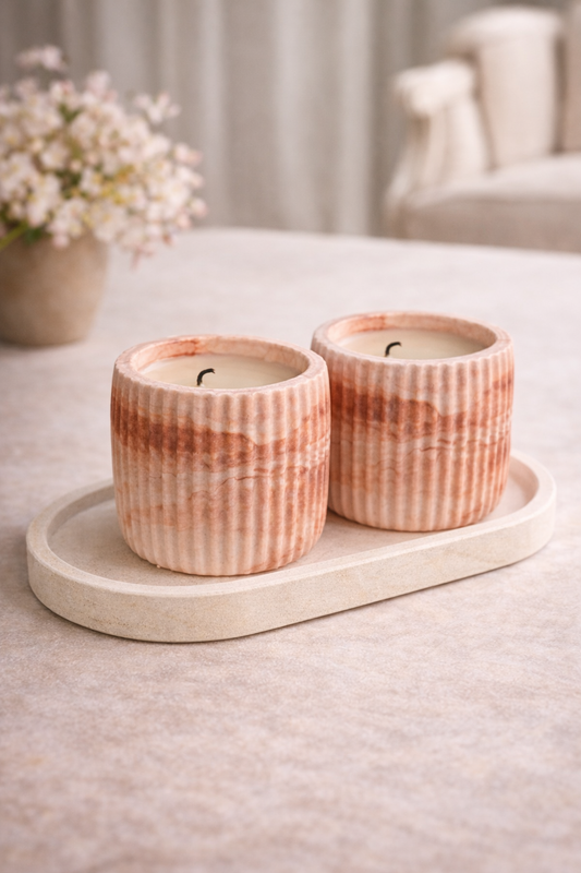 Swelle Home – Build Your Own Stone Candle Duo